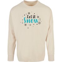 Merchcode Longsleeve "Merchcode Herren Let it snow Oversized Cut On Sleeve Longsleeve", (1 tlg.) von Merchcode