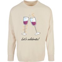 Merchcode Longsleeve "Merchcode Herren Lets celebrate Oversized Longsleeve", (1 tlg.) von Merchcode