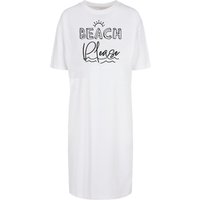 Merchcode Shirtkleid "Merchcode Damen Ladies Beach Please Oversized Slit Tee Dress", (1 tlg.) von Merchcode