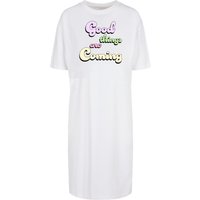 Merchcode Shirtkleid "Merchcode Damen Ladies Good Things Oversized Slit Tee Dress", (1 tlg.) von Merchcode