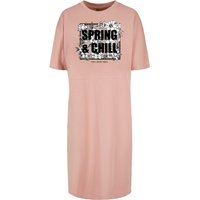 Merchcode Shirtkleid "Merchcode Damen Ladies Spring And Chill Oversized Slit Tee Dress", (1 tlg.) von Merchcode