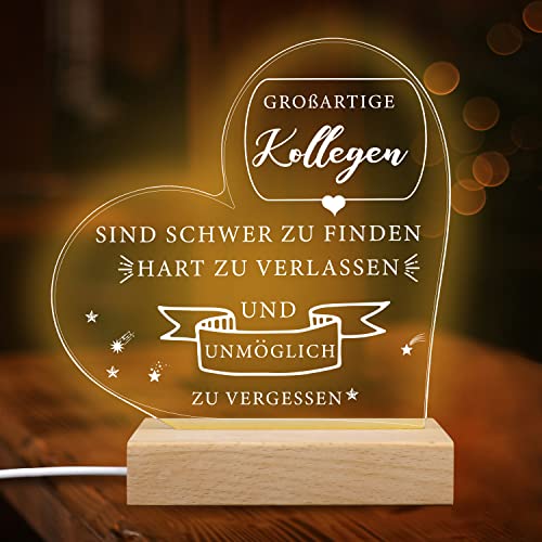Merclix Abschiedsgeschenk Kollegen Jobwechsel Led Lampe Nachtlicht Abschied Kollegin Rente Ruhestand Geschenk Dankeschön von Merclix