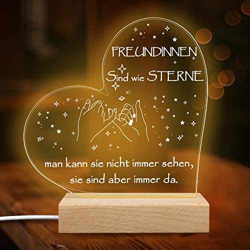 Merclix Geschenke für Freundin Led Lampe Nachtlicht Geschenk Beste Freundin Geschenke Geburtstag Geschenk Freundin Weihnachten Geschenk für Freundin Geburtstagsgeschenk für Freundin Bff Geschenke von Merclix