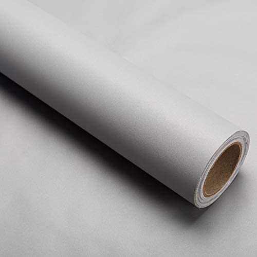 40 cm x 10 m, graue Tapete, selbstklebende Vinylfolie, zum Abziehen und Aufkleben, Kunststoff, abnehmbare Tapete, DIY, dekorativ für Küche, Schlafzimmer, Badezimmer, Upgrade, dicker von Mercoy