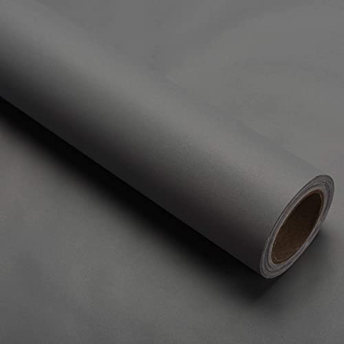 40cm x10m Klebefolie Möbel Selbstklebende Folie Matt Dunkelgrau Tapete Möbelfolie Möbelaufkleber Aufkleber für Küchenschränke Wasserdichtes PVC DIY Dekorativ Wandschutzfolie von Mercoy