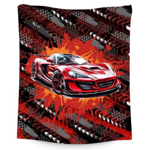 Mercuryelf Decken für Jungen, Rennwagen-Decke, Geschenke, 101,6 x 127,7 cm, gemütlicher Fleece-Überwurf für Kinder und Jugendliche Mercuryelf Decken für Jungen, Rennwagen-Decke, Geschenke, 101,6 x 127,7 cm, gemütlicher Fleece-Überwurf für Kinder und Jugendliche von Mercuryelf