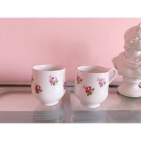 Kleine Tasse Mit Rosenmuster/Espressotasse Porzellantasse von MerianStudio