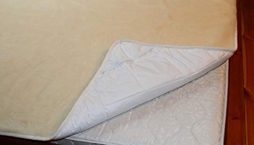 Unterbett aus Wolle 90x200 cm Matratzenauflage Matratzenschoner Matratzen-Auflage Matratzen-Schoner mit Noppenstruktur von Merino
