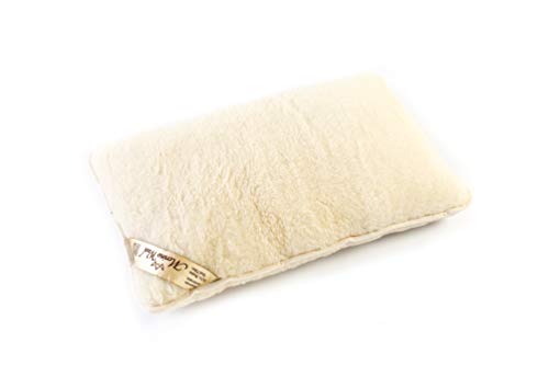 Merino Wool Bedding Kissen aus 100 % Merino-Lammwolle, 45 x 75 cm, mit Reißverschluss, Wollmarkierung, Standard-Wollkissen, Naturprodukt, Perfekt als Geschenk von Merino Wool