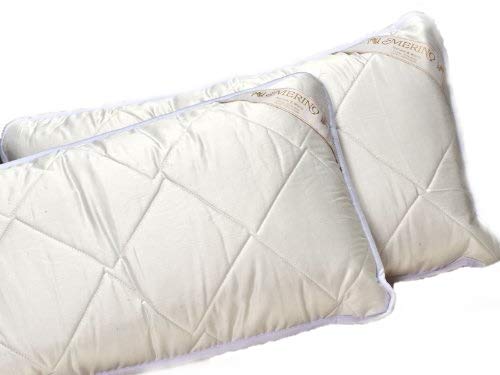 Merino Wool 2er Set Kissen Kopfkissen Wolle Kissen 100% Merinowolle + 100% Baumwolle Schlafkissen / 2 x Pillow (45 x 75 cm) von Merino Wool
