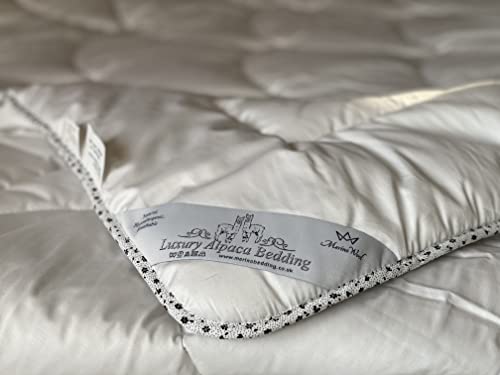 Merino Wool Luxuriöse Alpaka-Wolle Bettdecke Mittleres Gewicht Natürlich All Year/Seasons Hypoallergen Alpaca Duvet (220 x 230 cm) von Merino Wool