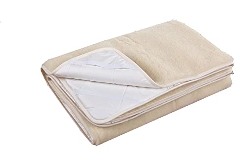 Unterbett Wolle 450g/m² Matratzenauflage Bettauflage Schonbezug 200/200cm von Merino Wool