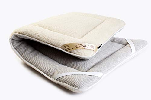 Merino Reversible Mattress Topper PERUGIANO 100% Merino Wool THICK WOOLAMRKED (90x200cm) von Merino Wool