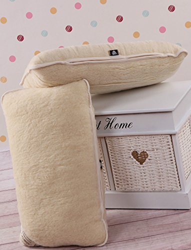 Pack of Two x Merino Wolle Kissen Cover Kissenbezüge 40 x 80 Two Pillowcases von Merino Wool