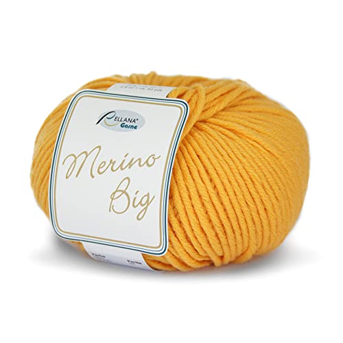 Rellana Merino Big, 60% Schurwolle (Merino), 40% Polyacryl 15 tolle Farben! (20 senf) von Merino