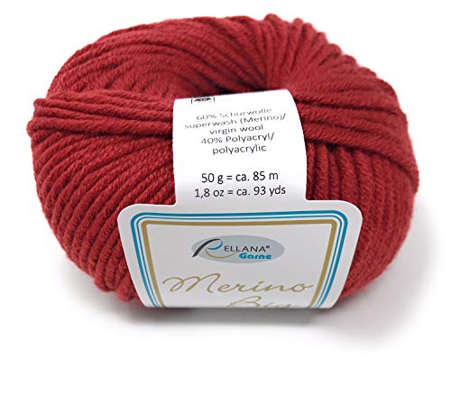 Rellana Merino Big, 60% Schurwolle (Merino), 40% Polyacryl 15 tolle Farben! (41 kastanie) von Merino