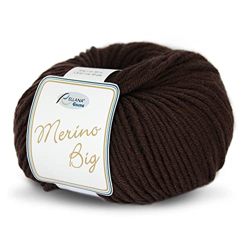 Rellana Merino Big, 60% Schurwolle (Merino), 40% Polyacryl 15 tolle Farben! (6 braun) von Merino