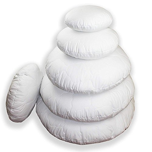 Merino BETTEN Premium Kissen rund 50cm – Weiches rundes Kopfkissen für erholsamen Schlaf – Bequemes Pillow als Bett & Couch-Kissen verwendbar – Rundkissen mit Kissenfüllung – Made in Germany von Merino