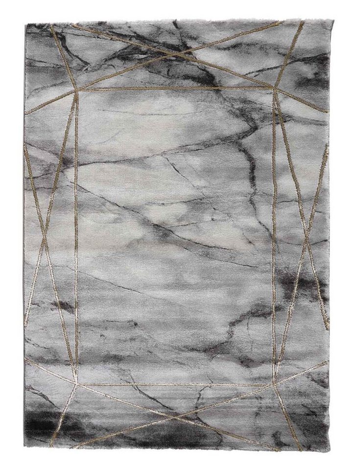 Teppich CRAFT, B 80 x L 150 cm, Marmoroptik, Goldgelb, merinos, rechteckig, Höhe: 12 mm von merinos