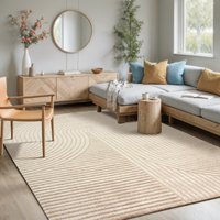 merinos Teppich "Elio" rechteckig 16 mm Höhe moderner Kurzflor Teppich mit Hoch-Tief-Effekt, 3D Effekt von Merinos