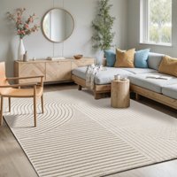 merinos Teppich "Elio" rechteckig 16 mm Höhe moderner Kurzflor Teppich mit Hoch-Tief-Effekt, 3D Effekt von Merinos