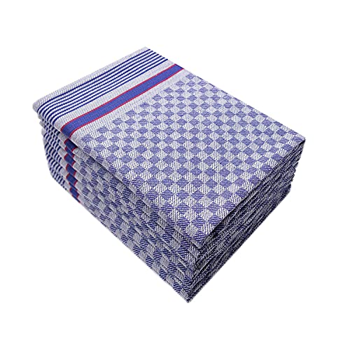 Merkanta Grubentücher 10er Set Premium aus 100% Baumwolle, 50 x 100 cm, super saugfähig, waschbar bei 95 Grad und trockner-geeignet (50 x 100 cm, blau - weiß) von Merkanta