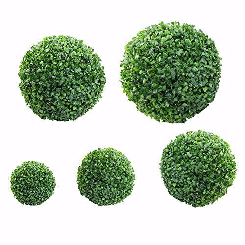 Merkts 20 cm Graskugel, künstliche Pflanzenkugel-Baum, grüne Kunststoff-Pflanzenkugel-Dekoration, für Zuhause, Outdoor, Hochzeit, Party von Merkts