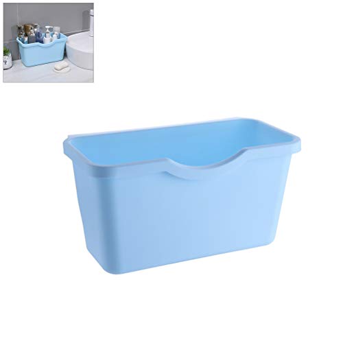 Merkts Kunststoffkorb für Küchenschranktür, zum Aufhängen, Abfalleimer, Aufbewahrungsbox, Kunststoff, Badezimmer-Aufbewahrungsbox, Blau von Merkts