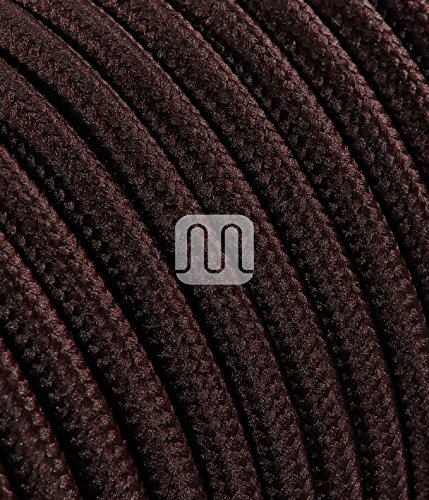 Elektrische Kabel in farbigem Stoff beschichtet. Made in Italy! 10 Meter 3x0, 75 Farbe: Braun von Merlotti