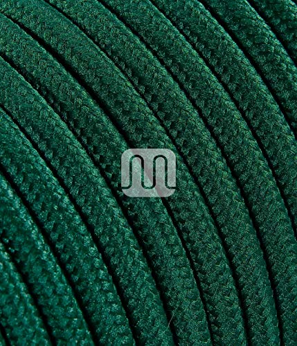 Elektrische Kabel in farbigem Stoff beschichtet. Made in Italy! 2x0, 75 Farbe: Dunkelgrün Elektrische Kabel in farbigem Stoff beschichtet. Made in Italy! 2x0, 75 Farbe: Dunkelgrün von Merlotti