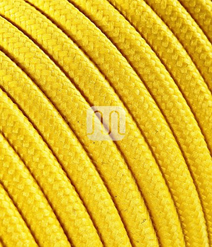 merlotti 20306 Micro elektrische Kabel H03VV 2 x 0,75 rund, gelb, 3 m von Merlotti