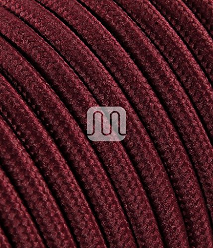 merlotti 20335 Elektrische Kabel rund H03VV 2 x 0,75, Bordeaux, 3 m von Merlotti