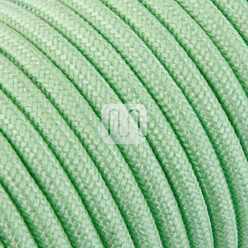 merlotti 20368 Kabel Elektro Rund Schlauchleitung H03VV-F 2 x 0.75, Canvas Mint, 3 m von Merlotti