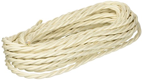 merlotti 40291 Elektro Kabel geflochten FRRTX 3 x 1.50, Elfenbein, 3 m von Merlotti