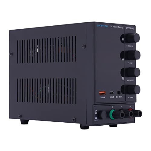 Mermajestic Einstellbares DC-Netzteil 0-30V 0-10A 300W,Labornetzteil mit Lüfterkühlung, Kurzschlussschutz, 0,5% Genauigkeit, C.C/C.V Automatikumschaltung, für Labor, Elektronik, Batterieladung von Mermajestic