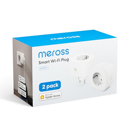 Meross WLAN Steckdose, Smart Plug kompatibel mit Apple HomeKit, Alexa, Google Assistant und SmartThings, Timer und Fernbedienung 2pcs von meross