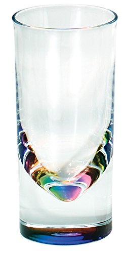 CASA BRUNO Rainbow Teardrop Trinkglas 'Shot' (Acryl) 140 ml - 4er Set von Merritt International
