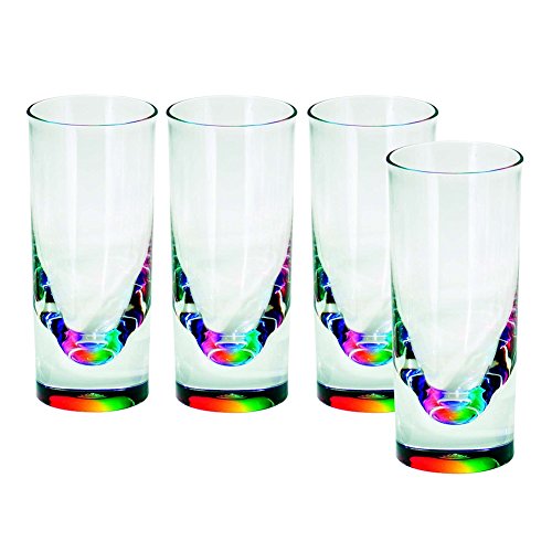 Merritt International Tropische Regenbogen-Tropfen-Gläser, 284 ml, 4 Stück von Merritt International