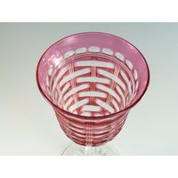 Antike Edwardian Cranberry - Schnitt Weinglas Stevens & Williams 6"- #acg11 von MerrittRobinsonStore