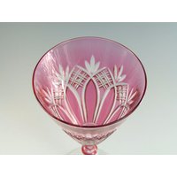 Antike Edwardian Cranberry - Schnitt Weinglas Stevens & Williams 7"- #acg10 von MerrittRobinsonStore