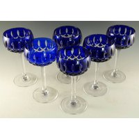 John Walsh Walsh Kristall - Blau Farbige Cocktailgläser 6Er Set von MerrittRobinsonStore