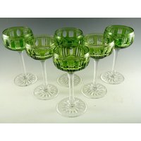 John Walsh Walsh Kristall - Grüne Cocktailgläser 6 Stück von MerrittRobinsonStore