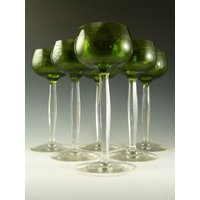 Theresienthal Kristallglas - Grüne Hock Weingläser 6 Stück von MerrittRobinsonStore