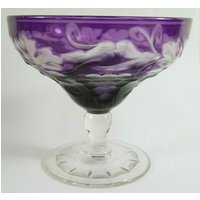 Vintage Crystal-Fruiting Vine Cut-Amethyst Champagner Glas/Gläser-3 3/4 " Vintage Crystal-Fruiting Vine Cut-Amethyst Champagner Glas/Gläser-3 3/4 " von MerrittRobinsonStore