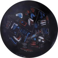 Vintage Retro Emaille Auf Kupferschale Signiert 11" Durchmesser Mcm von MerrittRobinsonStore