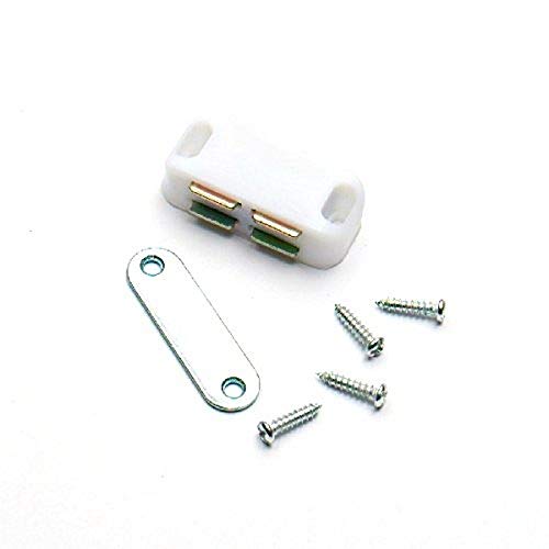 Bulk Hardware Magnetschnäpper, bh05643, mittel 42 x 20 mm (3 cm X 3/10,2 cm) mit Single Teller und Schrauben, 6 kg (,) Pull Stärke – 12 Stück von Merriway