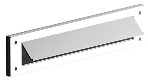 Bulk Hardware TM BH03414 Briefkasten, Zugluftstopper mit Klappe, 343 x 80 mm, Weiß von Merriway