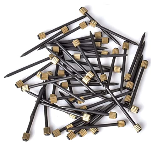 Bulk Hardware bh04784 gehärtetem Bild gerändelt Pin mit Messing Kopf – Gelb (25 Stück) von Merriway