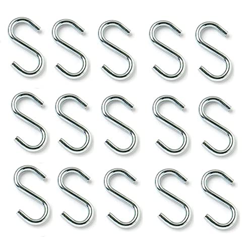 Bulk Hardware bh04903 Küche S-Haken Stahl BZP 25 mm 2,4 mm, Set von 50 Stück von Merriway