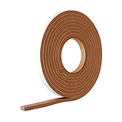 Bulk Hardware bh04941 Hohe Dichte PVC-Schaum Zugluftstopper, 5 m, selbstklebend, braun, 2 Stück von Merriway